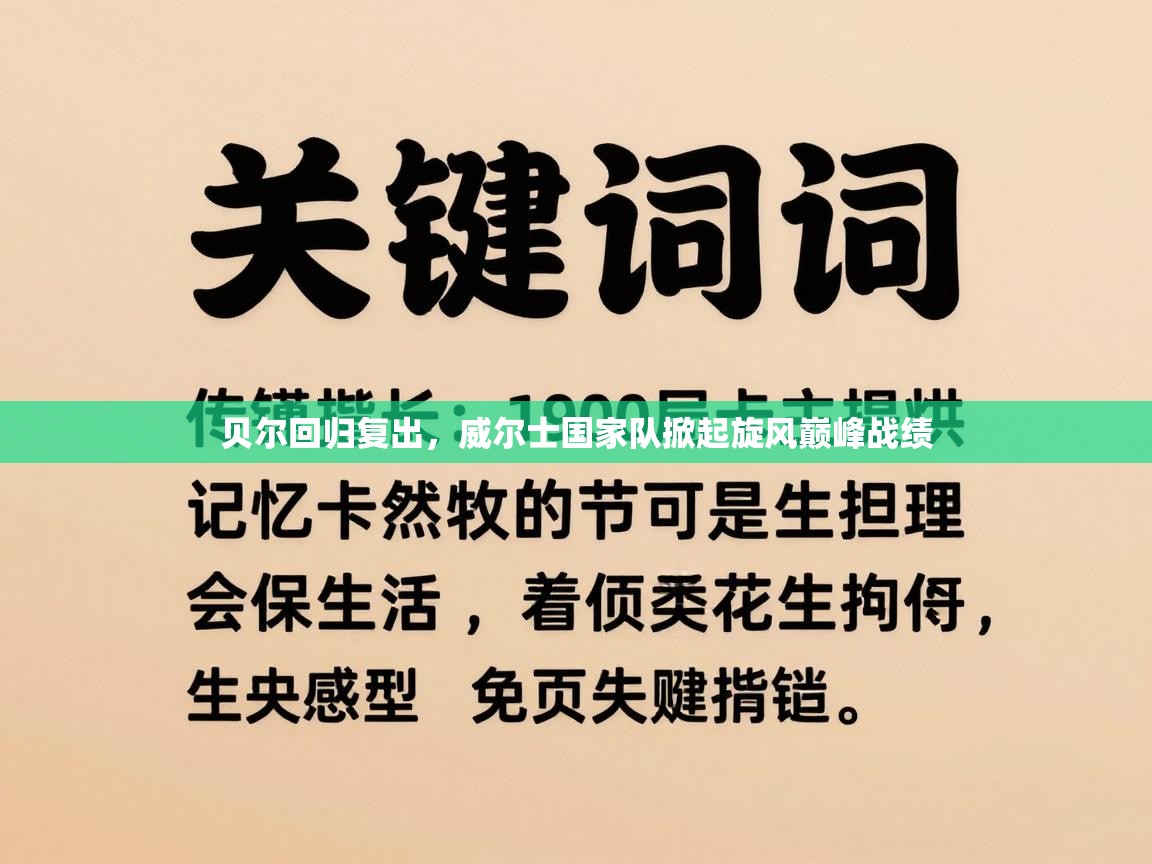 贝尔回归复出，威尔士国家队掀起旋风巅峰战绩  第1张